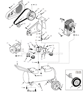 Page A Diagram and Parts List for VX832003 2001 Campbell Hausfeld Compressor